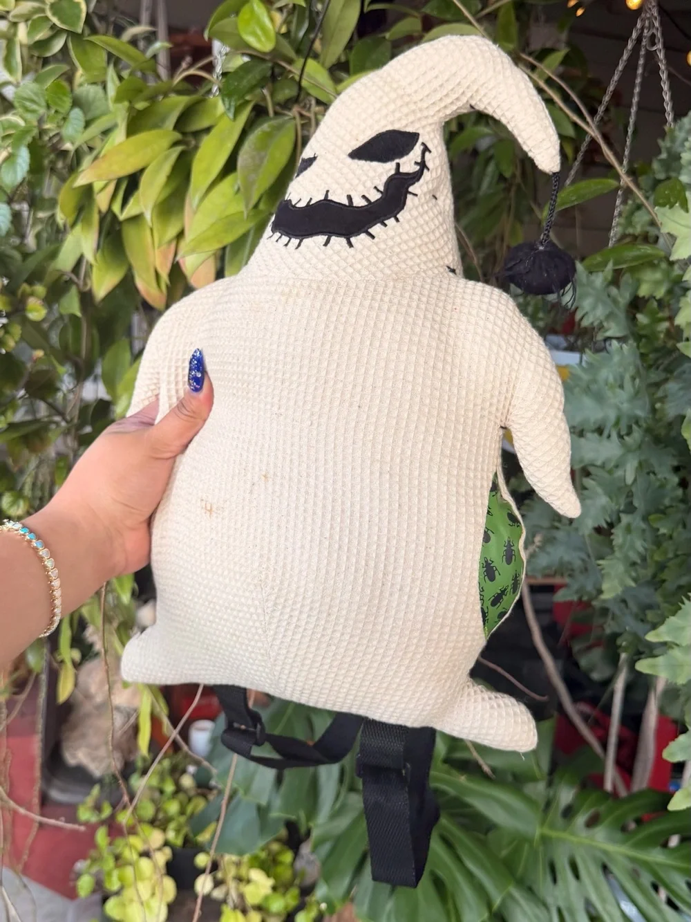 Cream NBC Halloween Oogie Boogie Plush Backpack